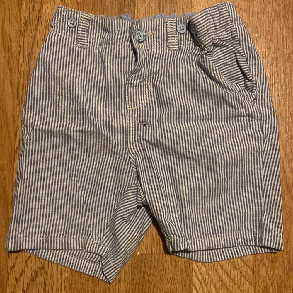 White and blue shorts